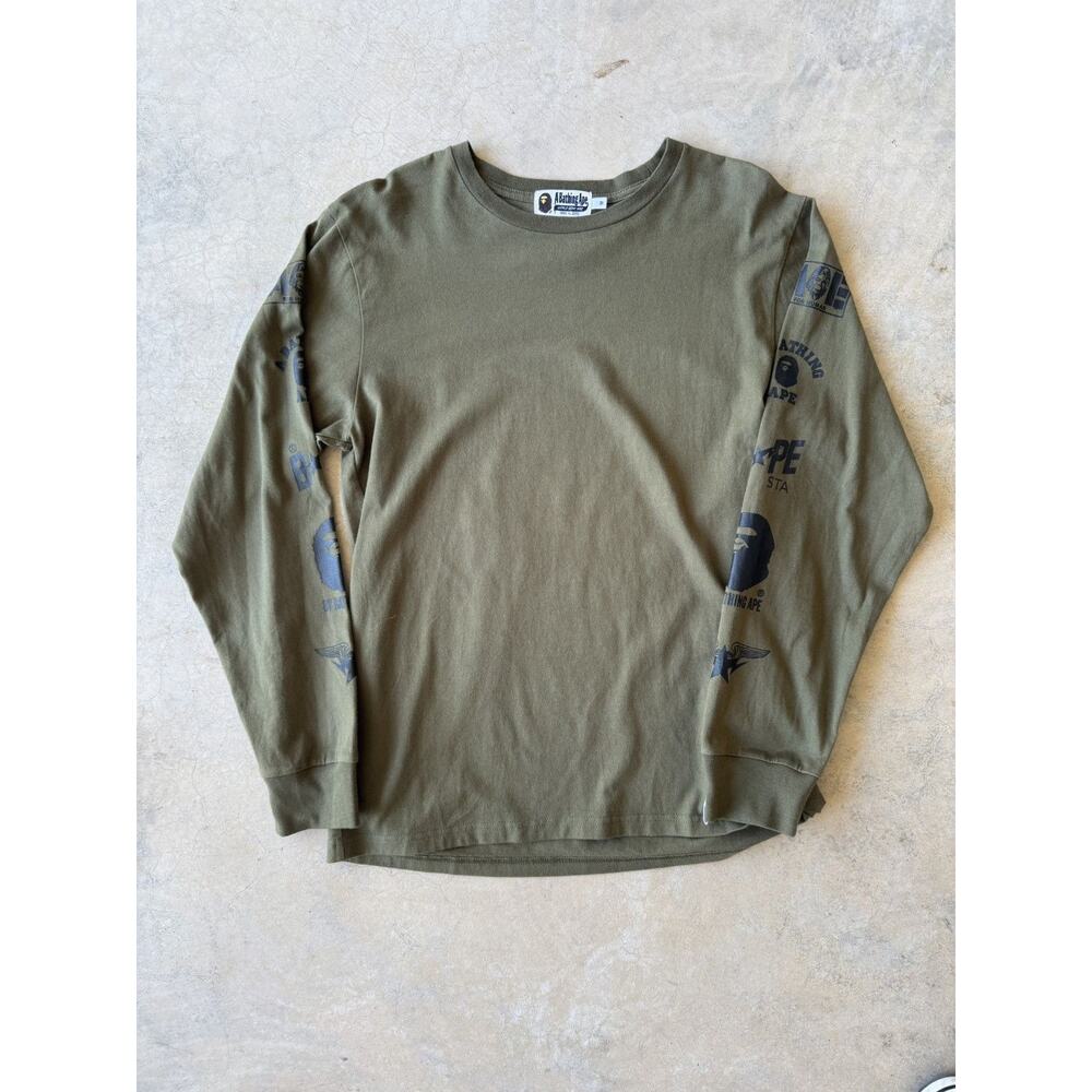 Bape Multi Logo Long Sleeve Tee